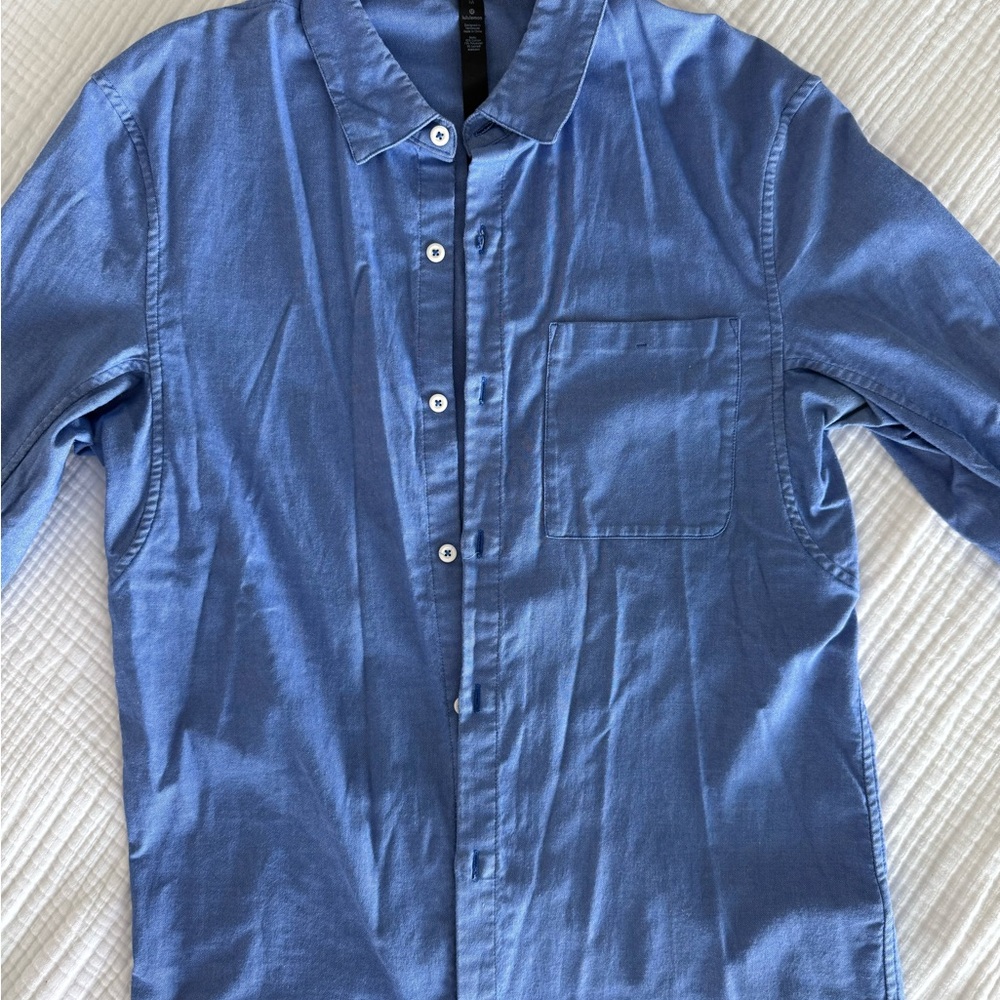 Lululemon Commission Blue Button-Up Shirt